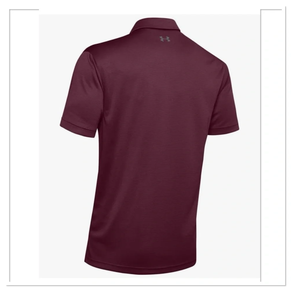 Under Armour Men's Tech Golf Polo Maroon, Size Medium - Picture 2 of 15